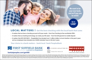 Local Matters First Suffield Bank