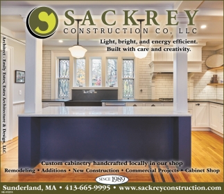 Custom Cabinetry Sackrey Construction Company Llc Sunderland Ma