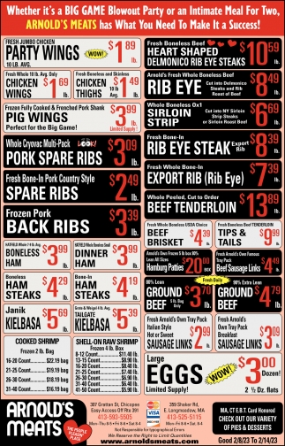 Party Wings, Arnold's Meats, Longmeadow, MA