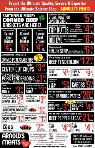 Corned Beef, Arnold's Meats, Longmeadow, MA