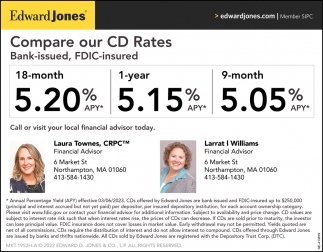 Compare Our CD Rates, Laura Townes / Larrat I WIlliams Edward Jones