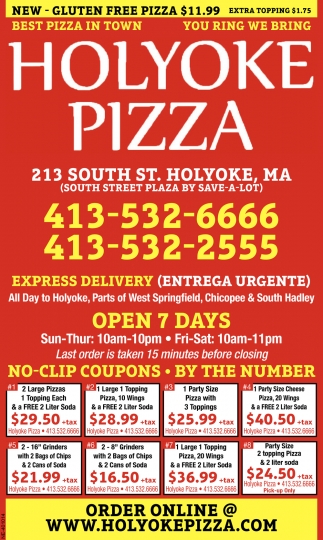 Best Pizza In Town, Holyoke Pizza