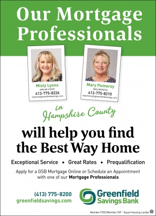 Our Mortgage Professionals, Greenfield Savings Bank, Amherst, MA