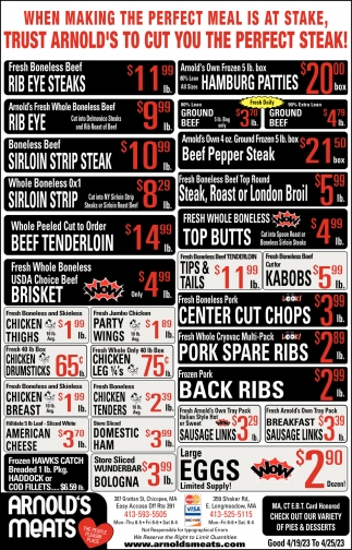 Rib Eye Steaks, Arnold's Meats, Longmeadow, MA