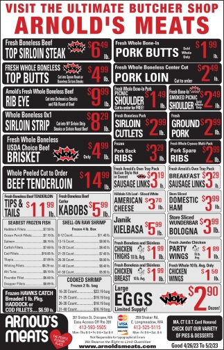 Top Sirloin Steak, Arnold's Meats, Longmeadow, MA