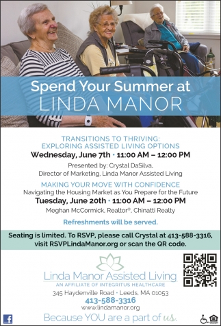 Spend Your Summer at Linda Manor, Linda Manor Assisted Living, Leeds, MA