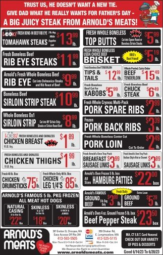 Tomahawk Steaks, Arnold's Meats, Longmeadow, MA