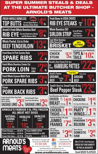 Super Summer Steals & Deals at the Ultimate Butcher Shop, Arnold's