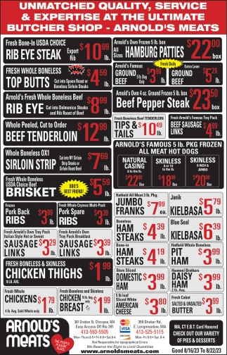 Super Summer Steals & Deals at the Ultimate Butcher Shop, Arnold's