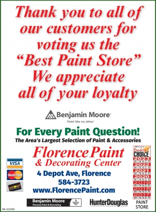 Best Paint Store, Florence Paint & Decorating Center, Northampton, MA