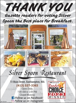 Best Place for Breakfast, Silver Spoon Restaurant, Easthampton, MA