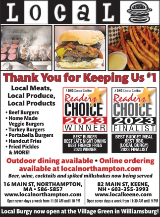 1 Local Meats, Local Burger, Keene, NH