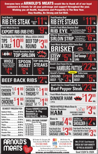 Rib Eye Steak, Arnold's Meats, Longmeadow, MA