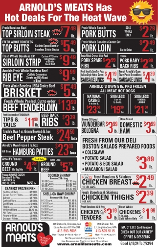 Arnold's Meats Has Hot Deals For The Heat Wave, Arnold's Meats