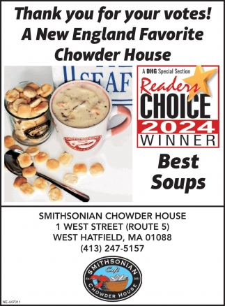 Best Soups, Smithsonian Cafe & Chowder House, Hatfield, MA
