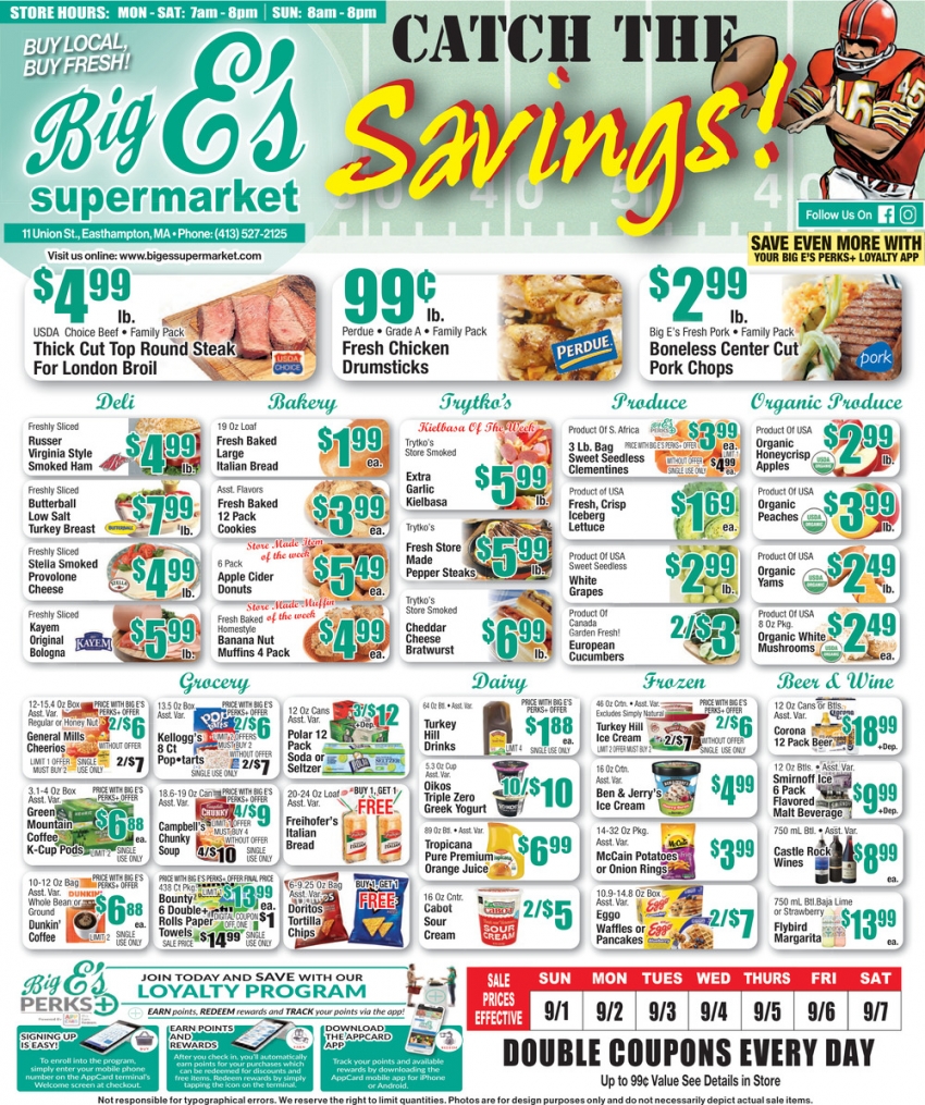 Catch the Savings!, Big E's Supermarket, Easthampton, MA